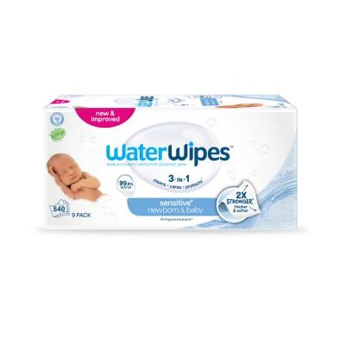WaterWipes Sensitive+ Newborn & Baby Wipes, 3-In-1 Cleans, Cares, Protects, 99.9% Water, Unscented & Hypoallergenic - (Select Count)