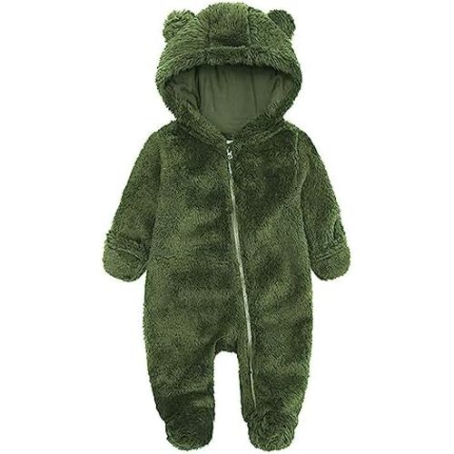 Curipeer Infant Baby Outfit Bodysuit Fleece Bunting Footed Sleeper 0-12M