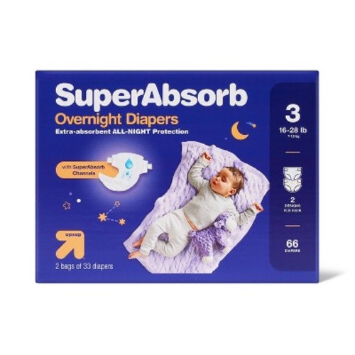 Disposable Overnight Diapers Pack - up & up™, Size: 366