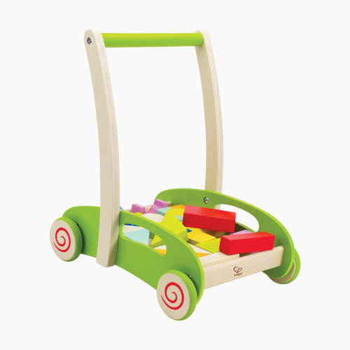 Hape Block and Roll Walker with Wooden Blocks