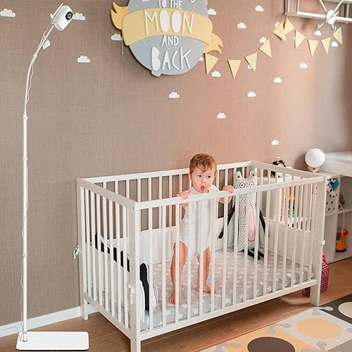 Upgraded Baby Monitor Floor Stand Holder for VTech New VM901, VM928HD, VM5463, VM819, VM919HD Cameras, Stable Silent Base, Height Adjustable, Easy Assembly, No Tools or Wall Damage