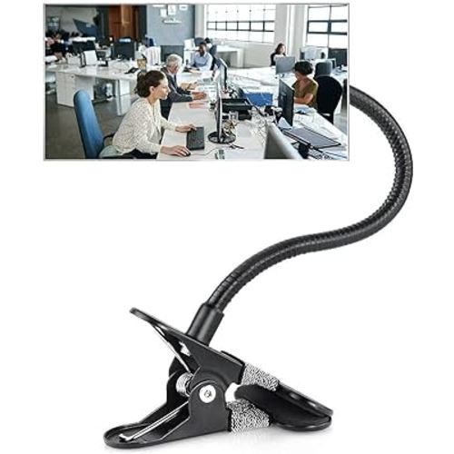 Security Convex Mirror with Adjustable Clip for Personal Safety, Open Office Environment, Dressing Room and Cubicle Computer Desk Rear View or Anywhere (6.69" x 2.95", Rectangle)