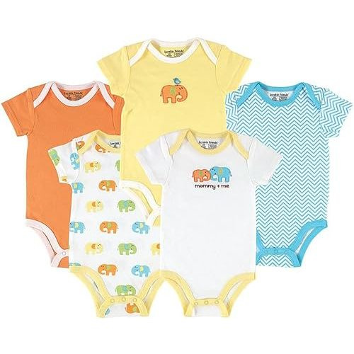 Luvable Friends Baby Girls' Cotton Bodysuits