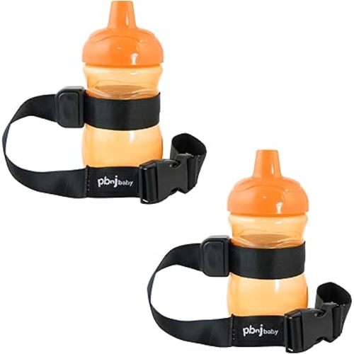 SippyPal Sippy Cup Holder Strap Leash Tether (Black 2-Pack) - Cups Not Included