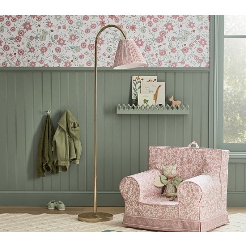 Julia Berolzheimer Ruched Linen Floor Lamp | Pottery Barn Kids