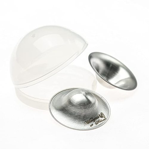 Moogco The Original Silver Nursing Cups - Nipple Shields for Nursing Newborn - Newborn Essentials Must Haves - Nipple Covers Breastfeeding - 925 Silver (L Silver Nursing Cups with Carrying Case) - L Silver Nursing Cups With Carrying Case