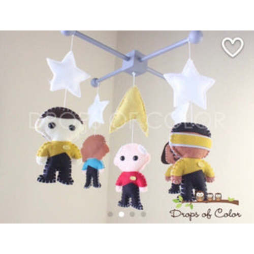 Star Trek Mobile, Baby Crib Mobile, Nursery Room Decor – Dropsofcolorshop