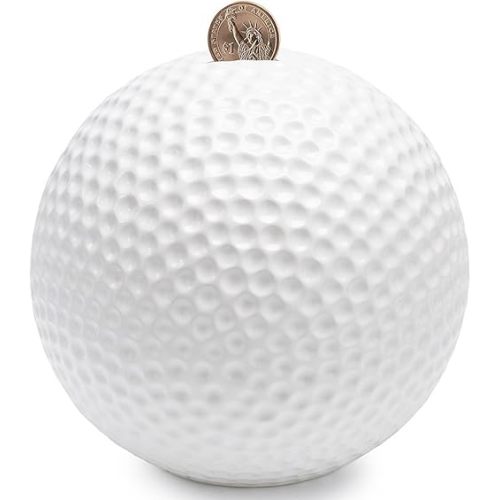 Ceramic Golf Piggy Bank for Boys,Sports Coin Bank, Money Box -M