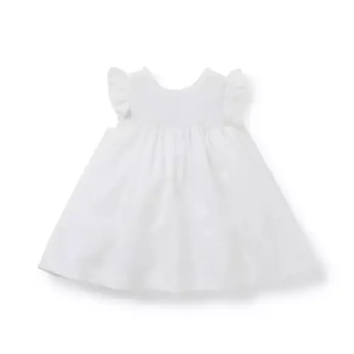 Baby White Baby Smocked Sateen Dress by Janie and Jack