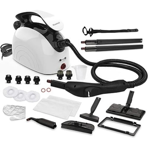 Steam Cleaner, Handheld Steamer with 21 Accessories, 248°F High-Temperature Steam for Floors, Grout, Tiles, Carpet, Cars - Portable 1.08L Tank, Child Lock, Chemical-Free Cleaning for various surfaces