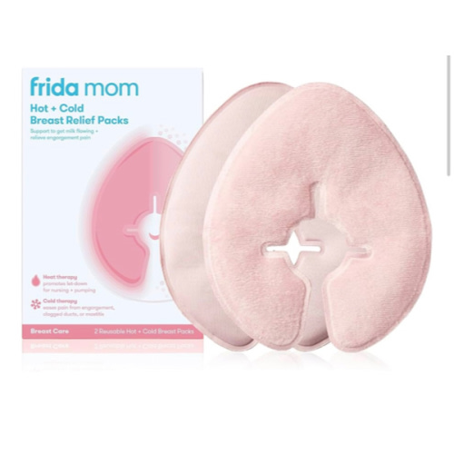 Frida Mom Breast Therapy Packs, Breast Pads, Cold & Hot Pack for Pain Relief, Breastfeeding Essentials for Lactation Support, Mastitis, Engorgement and Pump Aid, Postpartum Recovery, 2pk