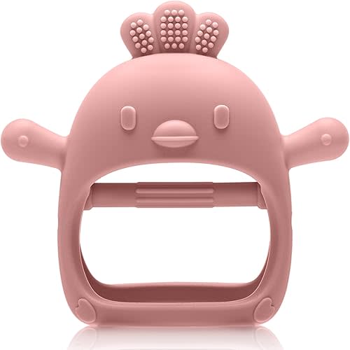 Baby Teething Toys for 0-6 6-12 Months, Never Drop Infant Teether Teething Mitten Toys for 0 3 6 9 12 Months, Newborn Soothing Teething Toy Gifts for 1 One Year Old Baby Boys Girls