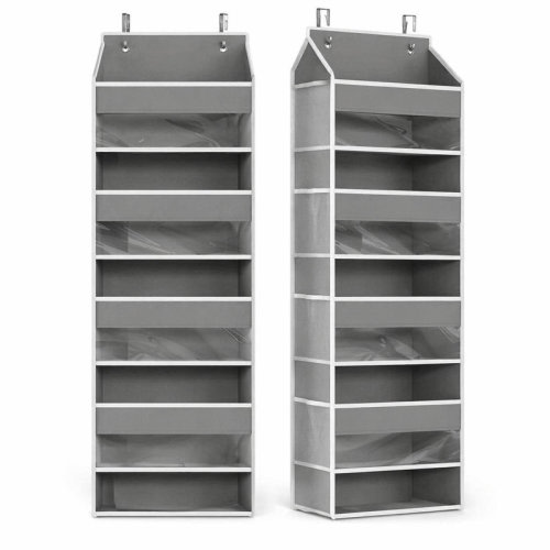 Tooloton 2 Pack Over The Door Organizer, 5-Layer Hanging Storage with 5 Pockets and 10 Mesh Side Pockets for Bedroom, Bathroom, Pantry and Nursery & Reviews | Wayfair