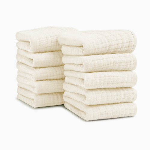 Muslin Washcloths (10 Pack) - White