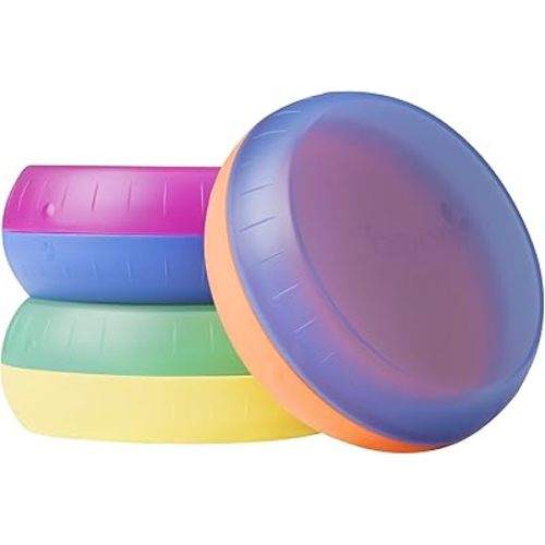 Boon Nursh Storage Buns for Baby Feeding Essentials - Baby Bottle Organizer and Storage - Holds Boon Nursh Bottle Pouches, Nipples, and Pacifiers - Baby Bottle-Feeding Supplies - Color Block - 3 Count
