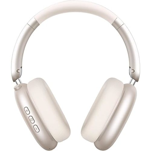 Wentronic Y01 Wireless Noise Canceling Headphones Bluetooth 5.3 Over Ear Headphones with Microphone, Hi-Res Audio, 48H Playtime, Foldable Comfortable Earpads,Compatible with iOS,Android,PC, Starlight