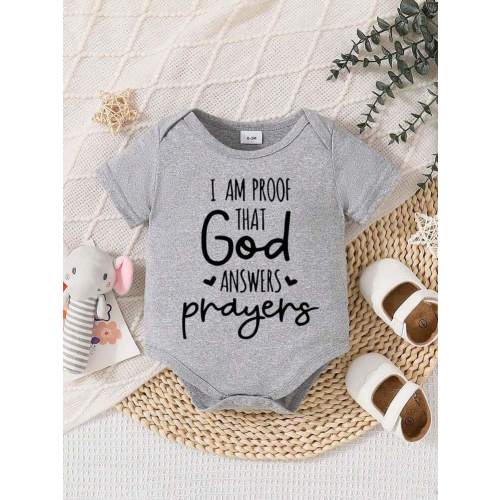 Baby Boy Newborn Unisex Baby Letter Printing Cute Bodysuit Clothes For Infant Boy Girl