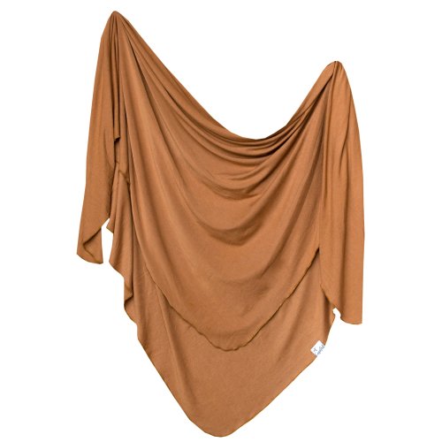 Knit Swaddle Blanket - Camel– Copper Pearl