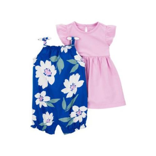 Baby Girls 2 Pack Floral Romper and Dress