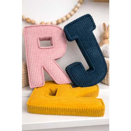 Personalised Corduroy Fabric Name Letter Nursery Wall Decor, Baby Keepsake