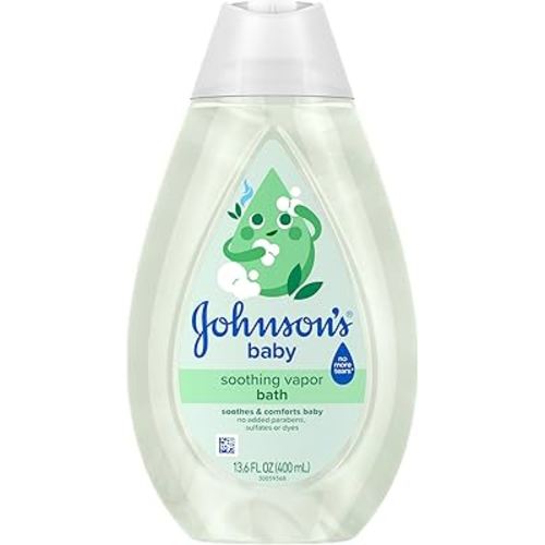 Johnson's Baby Soothing Vapor Bath with Calming Aromas to Relax Babies, Gentle No More Tears Formula, Soothes & Comforts Baby, Hypoallergenic, No Added Parabens, Sulfates & Dyes, 13.6 fl. oz