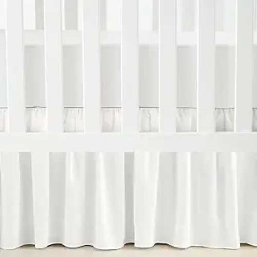 Lush Decor Ruffle Crib Skirt, 16" Drop, White