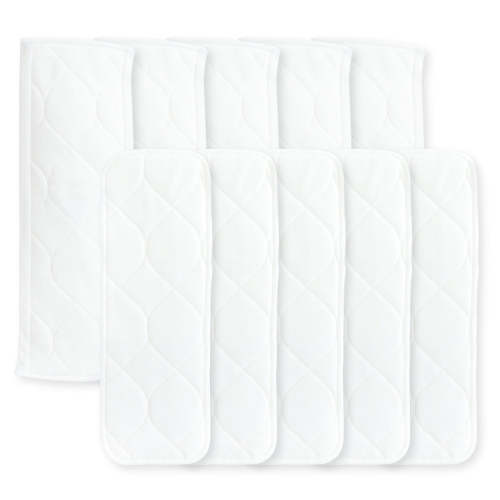 REUSABLE Inserts for Honest® Hybrid & Amazing Baby Hybrid Cloth Diaper Covers: 5 Tri-Fold Inserts + 5 Boosters, Size 2 / Small