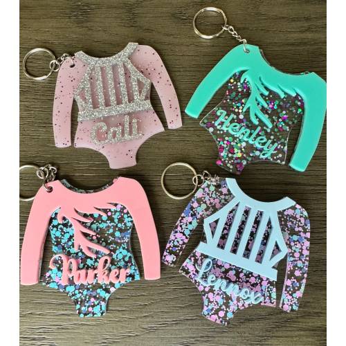 competition gymnastics keychains bag tags