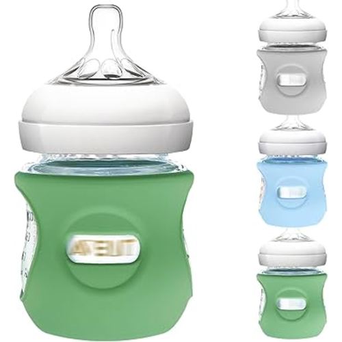 3 Pack Silicone Sleeve for Philips Avent Glass Bottle - Shatter Proof Natural Silicone Bottle Cover for Anti Colic Baby Bottles 8 oz & 4 oz - Anti Flow Sleeve for Infant Bottles