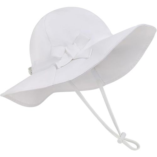 Durio UPF 50+ Sun Protection Wide Brim Baby Girl Sun Hat Cute Summer Beach Baby Sun Hat Baby Girl Hats