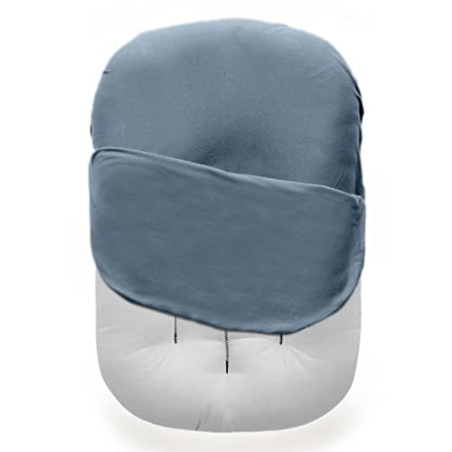 MOZAH Baby Lounger Cover for Newborns - Soft Cotton Slipcover Fitting Most Infant Loungers and Baby Nest Loungers (Blue Mirage)