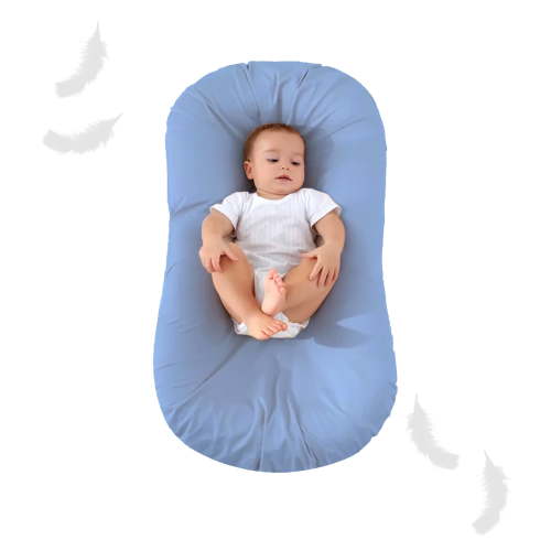 Lounger Pillow For Kids,0-24 Months,Lounger For Soft Cotton Breathable Double-Sided Design Cover with Anti-Startleav Design,Lounger Pillow Soft Breathable