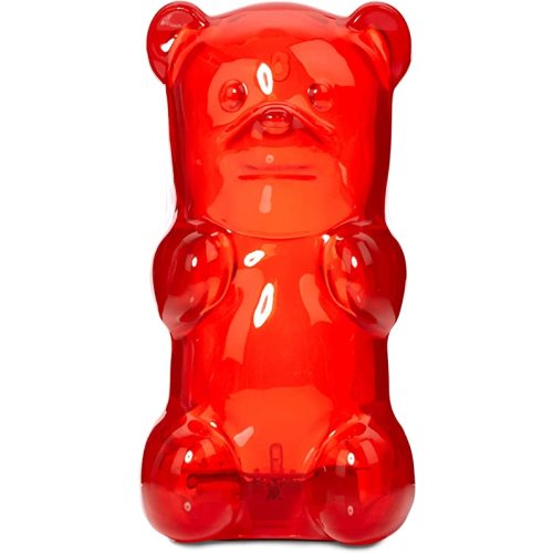 Gummygoods Squeezable Gummy Bear Night Light - Rechargeable, Portable, Squishy Lamp, 60-Min Sleep Timer - Ideal for Kids, Baby Nursery, Adults and Dorm Rooms - (Red)