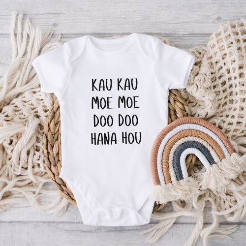 Kau Kau Moe Moe Doo Doo Hana Hou Onesie, Super funny local baby onesie