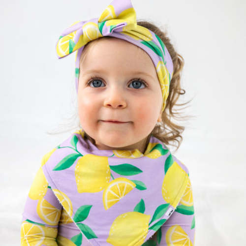 Lavender Sunny Citrus Bandana Bib
