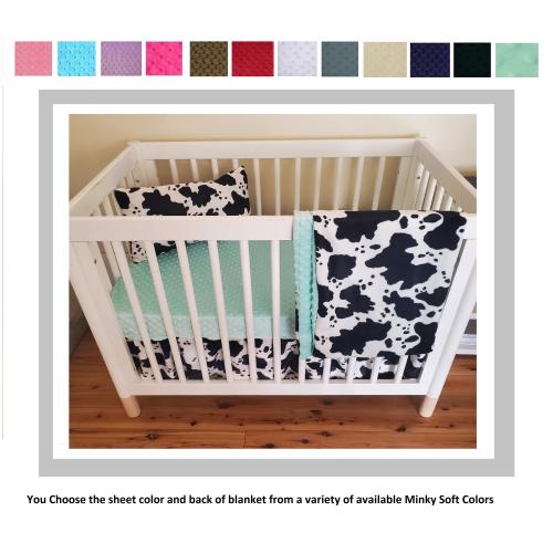 Cowboy Baby Bedding Set Western Style Cow Print
