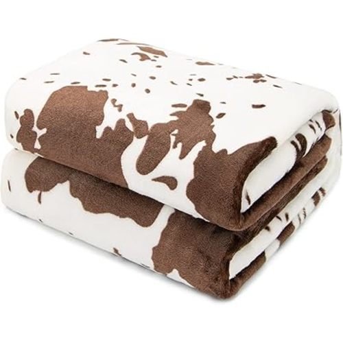 Cute Cow Print Blanket for Kids Cozy Soft Lightweight Cow Throw Blanket Warm Fleece Fuzzy Plush All Season Sofa Bed Travel Couch Cow Blankets Gifts for Baby Toddler Pet 40"x50"