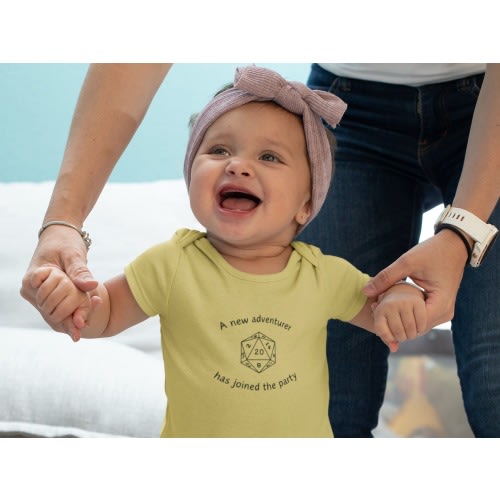 Cute D&D Bodysuit - Dungeons and Dragons - Baby - Infant - D20 - Clothing - Gift - Present - Nerdy - Gamer - Baby Shower - Birthday