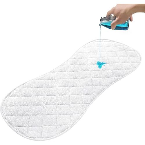 Moonsea Quilted Thicker Changing Pad Liner 3 Pack Waterproof, Fit for Changing Pad Liners are Warm On a Baby's Back Non-Slip Design Reusable Pads Machine Washable, White