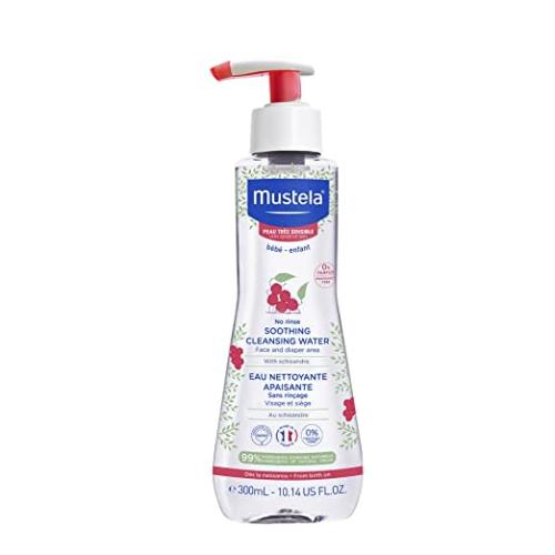 Mustela Baby Soothing Cleansing Water - No-Rinse Micellar Water for Very Sensitive Skin - with Natural Avocado & Schizandra Berry