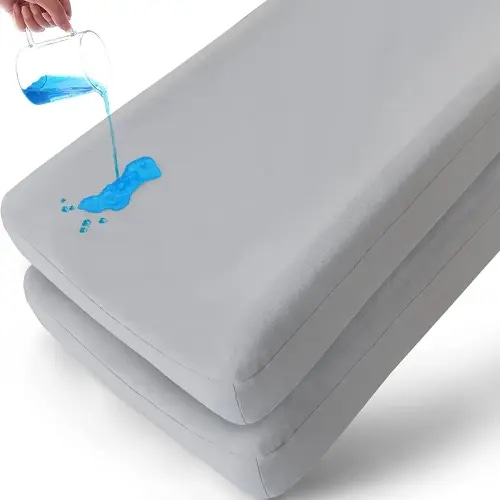 Changing Pad Cover, Waterproof Changing Table Sheets, Ultra Soft Cradle Sheets, 2 Pack, Unisex Neutral for Baby Boys Girls, Grey