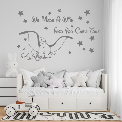 Dumbo Elephant Wall Decal Dumbo Wall Sticker Nursery Wall Decor CUS19