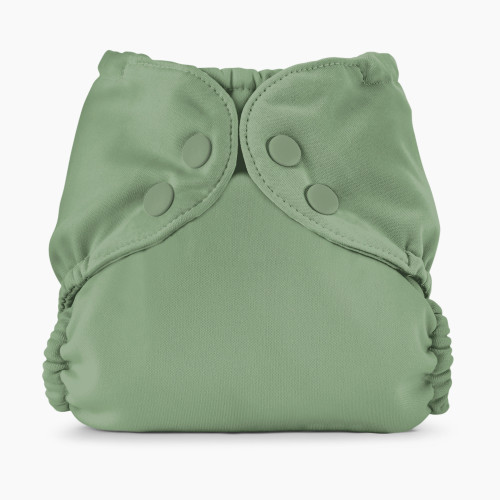 Esembly Recycled Diaper Cover (Outer) + Swim Diaper - Aloe, Size 1 (7-17 Lbs)