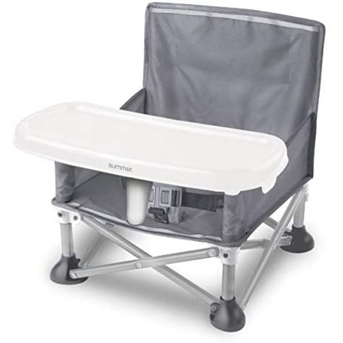 Summer Pop ‘N Sit Portable Booster Chair, Gray – Booster Seat for Indoor/Outdoor Use – Fast, Easy and Compact Fold