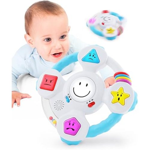 BEST LEARNING My Spin & Learn Steering Wheel - Interactive Educational Toys for 6 to 36 Months Old Babies & Toddlers - Learn Colors, Shapes, Feelings & Music - Birthday Gifts for Children