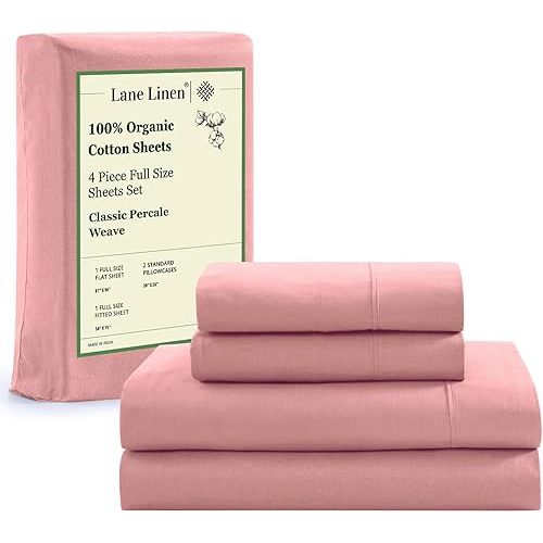 LANE LINEN Sheets - Machine Washable, Fully Elasticized, Low Pill, Fade Resistant, Eco Friendly