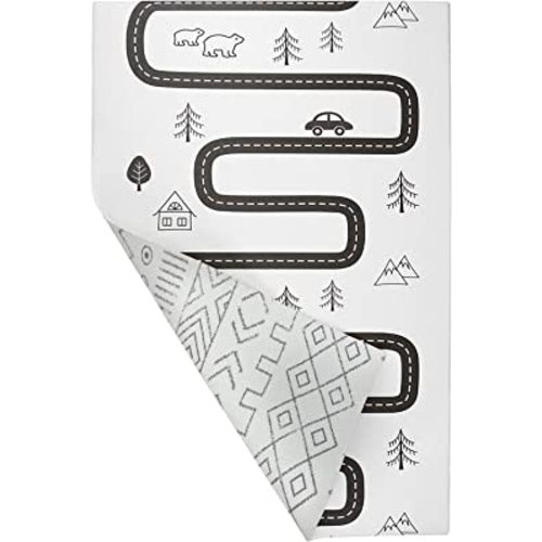 Baby Care Play Mat (Large, Nordic Trails - Tribal) 82'' x 55'' Original One-Piece Reversible Rollable Waterproof Play Mat for Infants, Babies, Toddler, and Kids