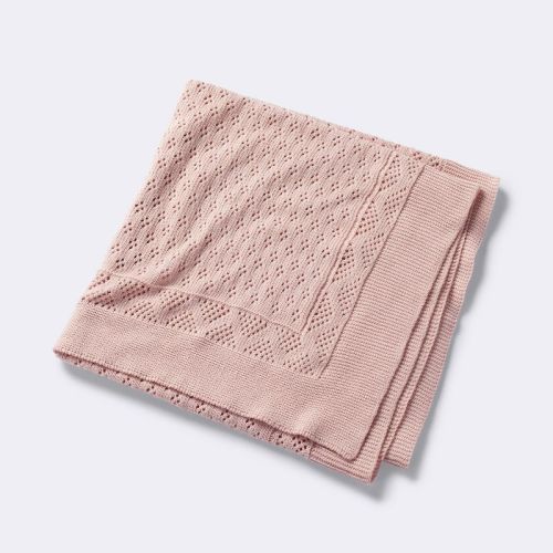 Seed Stitch Pointelle Baby Blanket - Dark Pink - Cloud Island™