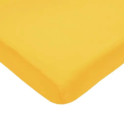 American Baby Company 100% Natural Cotton Fitted Mini Crib Sheet 38" x 24" - Soft & Breathable Small Nesting Portable Crib Sheet, Fits Pack N Play Mattresses, Yellow, for Boys & Girls