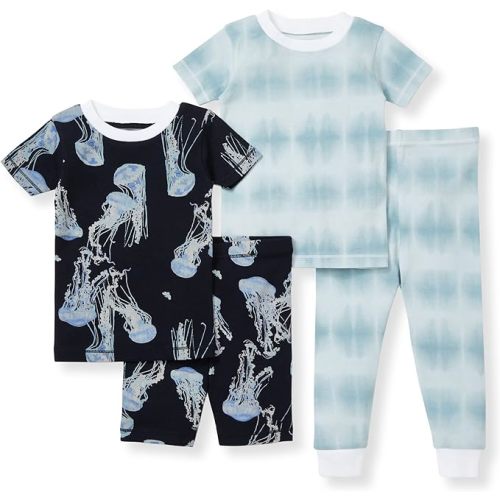 Burt's Bees Baby Baby Boy' Pajamas, Short Sleeve Tee and Shorts - I'm Jelly 2-pk